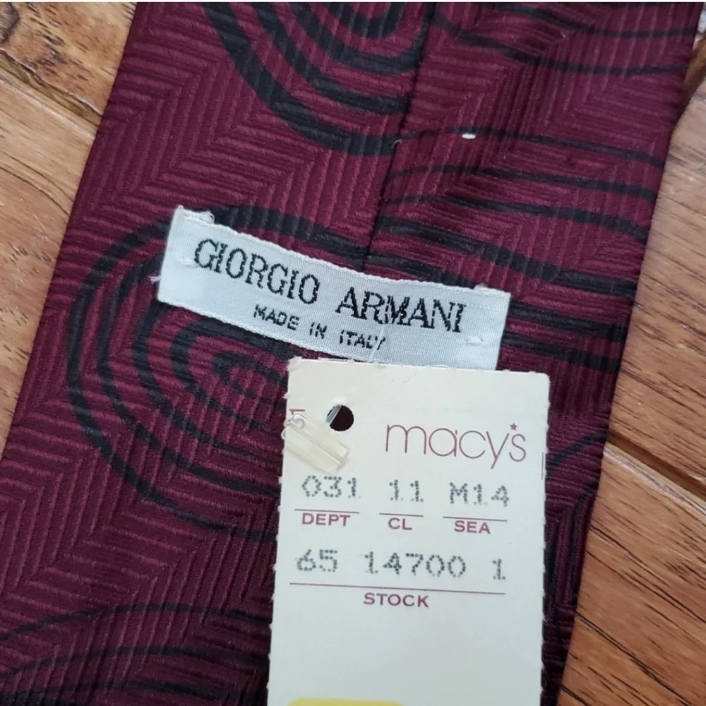 Giorgio Armani Silk Tie in Deep Burgundy